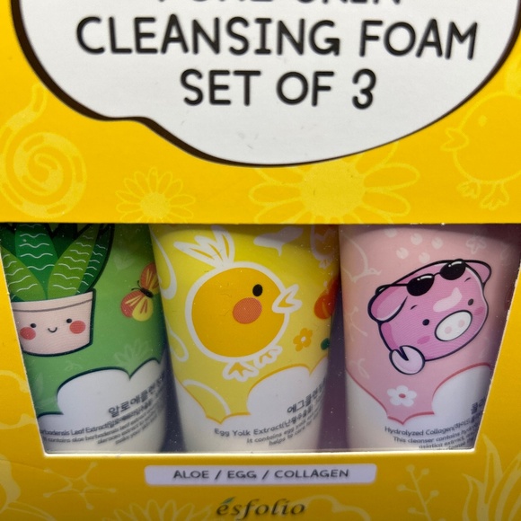 🍀 esfolio 🍀 Pure Skin Cleansing Form Collagen Aloe Egg Korea Gift Set 🍀25 - Picture 2 of 3